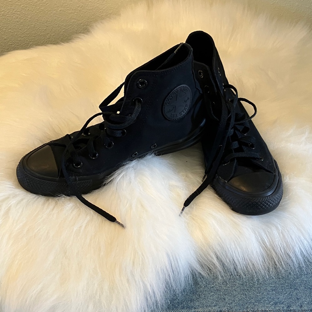 Converse All Black High-Top Sneakers